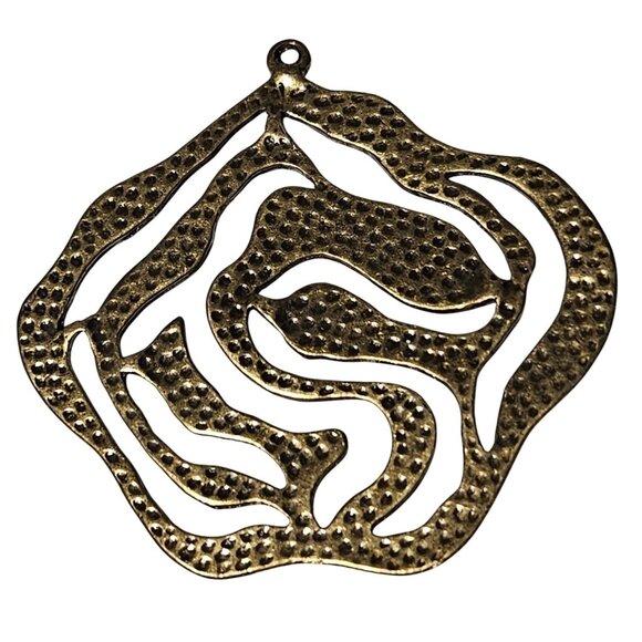 Abstract Brass Pendant Jewelry Making DIY Boho Elegant Fashion Women - Picture 1 of 4